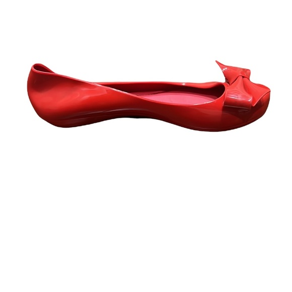Mel by Melissa Red Bow Flats Size 7 - Picture 5 of 8